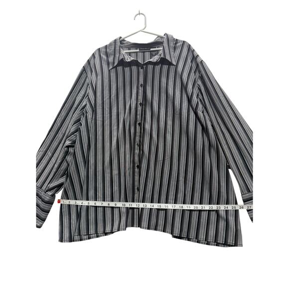 Maggie Barnes Men's Striped Button-Up Shirt | Size 5X (34/36) - Picture 7 of 8